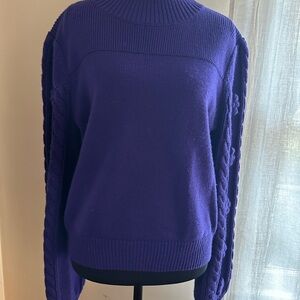 Maeve by Anthropologie Deep Purple Women's Turtleneck Sweater